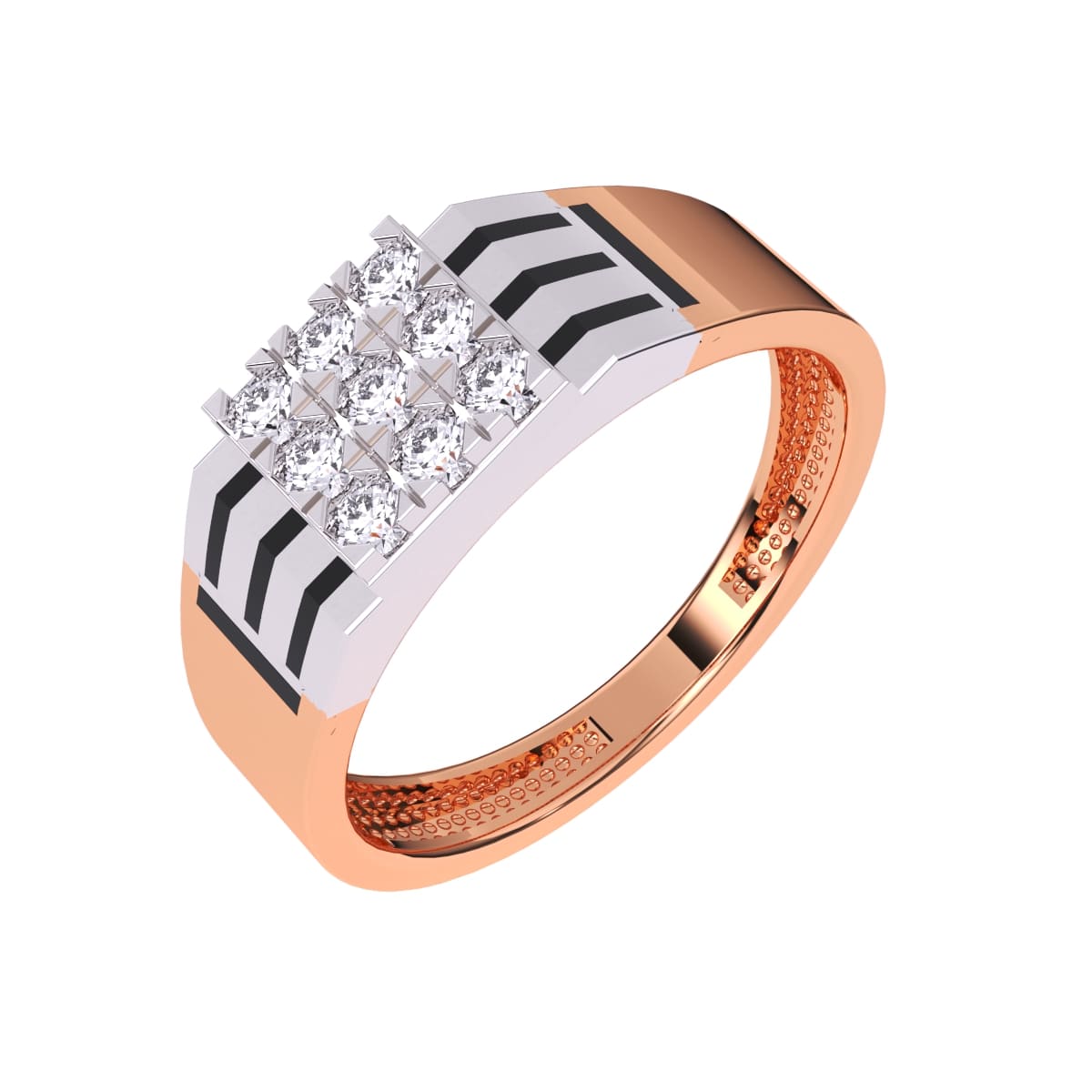 Silver Tungsten Carbide Band Ring w/ Rose Gold Stripe & Inner Band. -  Kingscrossjewelry.com