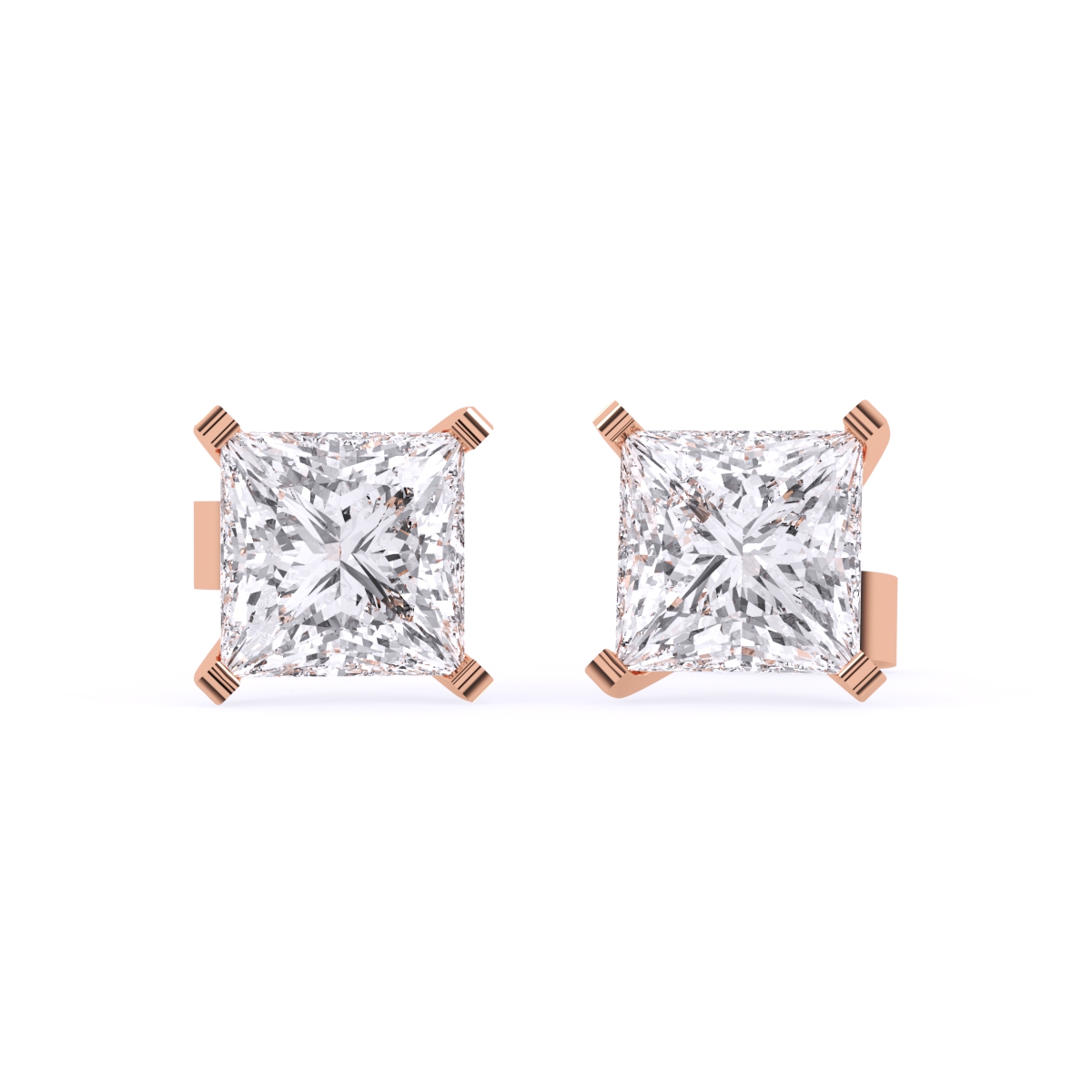 Discover 117+ diamond solitaire earrings princess cut latest