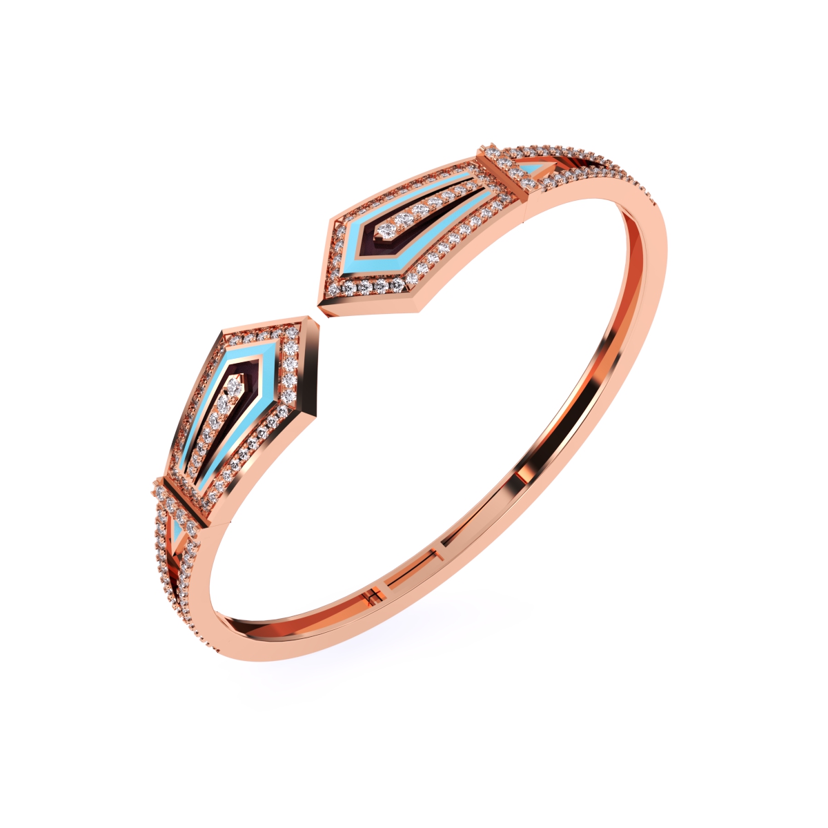 American Diamond | Fancy | Rose Gold Bracelet — Saaj