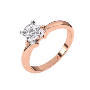 Fancy Round Diamond Solitaire Engagement Ring